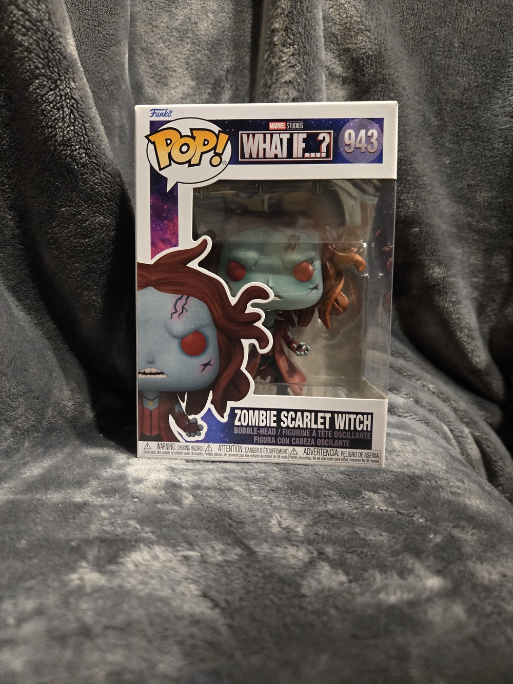 Funko Pop! What If...? #943 Zombie Scarlet Witch - Blue & Red